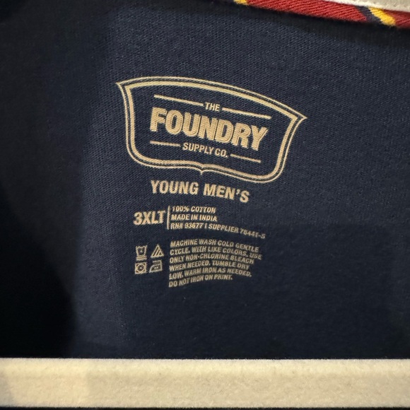 THE FOUNDRY SUPPLY CO Rugby Shirt Size 3XLT Blues & Grays Color Block, Rugby - Picture 5 of 7